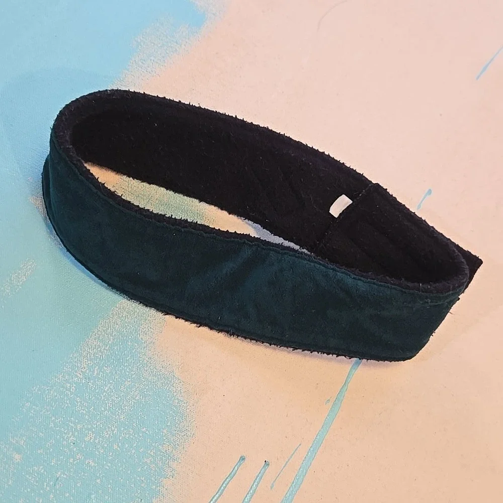VTG BULA Headband Green Fleece Velcro Adjustable Ski Snowboard Made in USA 1980s